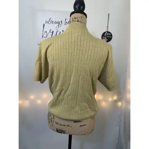 Sag Harbor (C-88) San harbor short sleeves womens top size M gold color