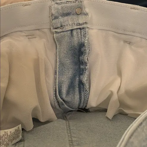 Democracy Ab’Solution Straight Cropped High Waist Jean Sz 14 Light Wash Stretch