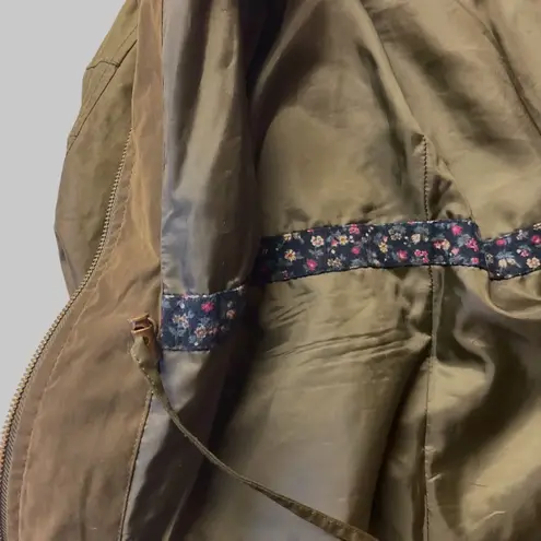 Braetan Hooded Anorak Jacket Olive Green Utility Lightweight Rain Coat Size L Size L