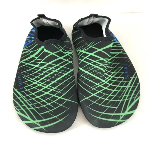 Womens Water Shoes Slip On Fabric Lightweight 5/6 Black