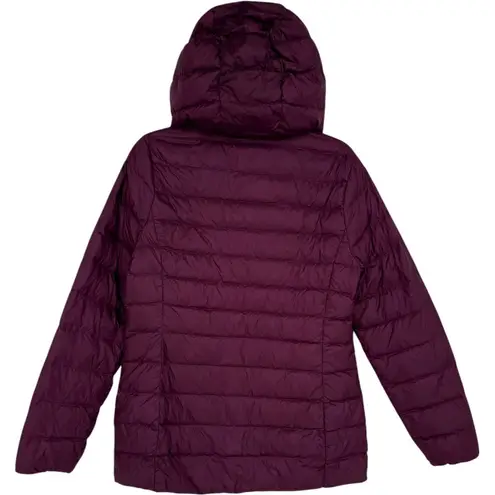 32 Degrees Heat Womens Packable Hooded Down Puffer Jacket Coat Purple Sz Medium