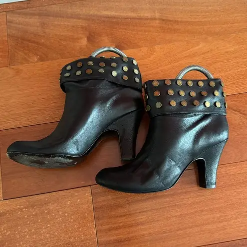 Marc by Marc Jacobs Marc by Jacobs Short Boots High Heels Leather Logo Studs 37.5