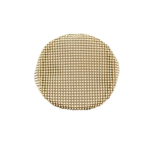 olga berg Bianca Ball Mesh Handle Bag in Gold One Size Womens Clutch evening