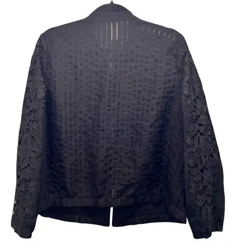 Chico's  Bomber Jacket Black Large Or 2‎