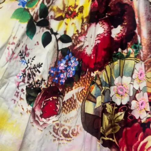 Lapis embellish multicolor graffiti circle skirt Women's MEdium Pink