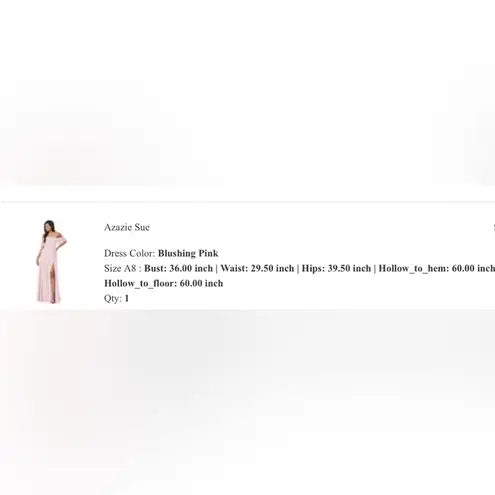 Azazie Sue Dress in Blushing Pink (Size A8)