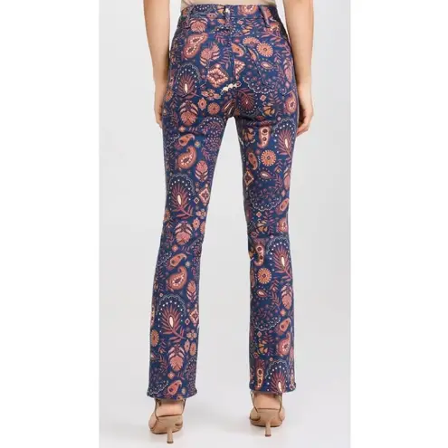 MOTHER The Rascal Ankle Jeans Blue Paisley Print Flare Leg Women's Size 23