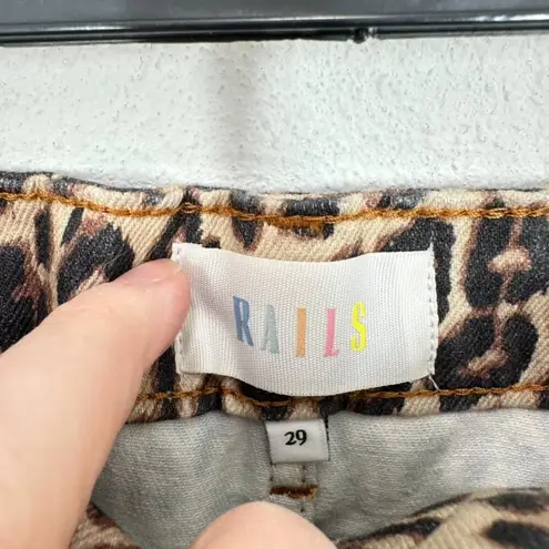 Rails  Size 29 Denim Leopard Print Mini Skirt Casual Date Night Brunch Maximalist