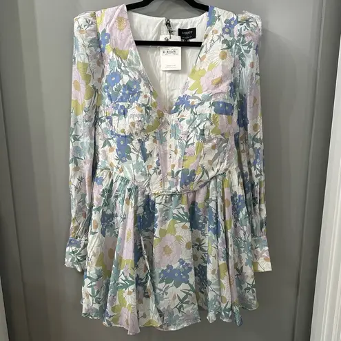 Bardot NWT Dress Zelina Spring Floral Long Sleeve Minidress Size XL / US 10