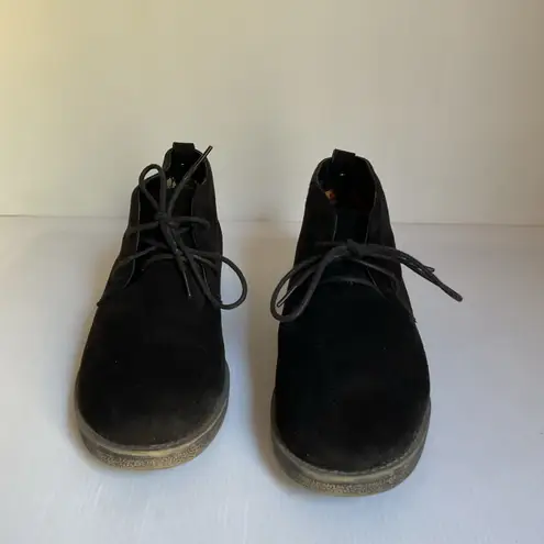 Cloudwalkers Suede Ankle Boots Women’s 8.5W Wide Width Fall Winter Booties Black Size 8.5