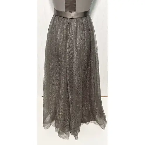 Vera Wang WHITE by  Halter Neck Gown Prom Bridesmaid Dress Charcoal Gray Size 4