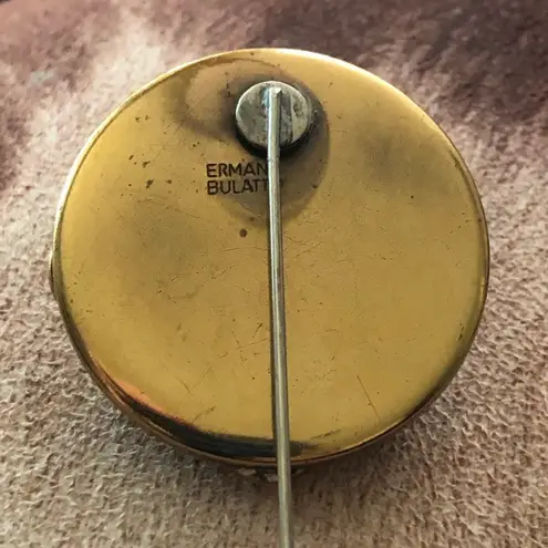 Ermani Bulatti Art Deco stick pin hat pin brooch Gold