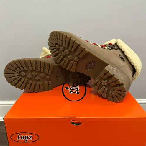 Women's Brown And Tan With Red Laces Eevee Boots Size 9.5 Hiker Boots Lugz