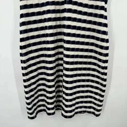 Madewell NWT Texture & Thread by  Striped Velour T Shirt Dress Size‎ Small