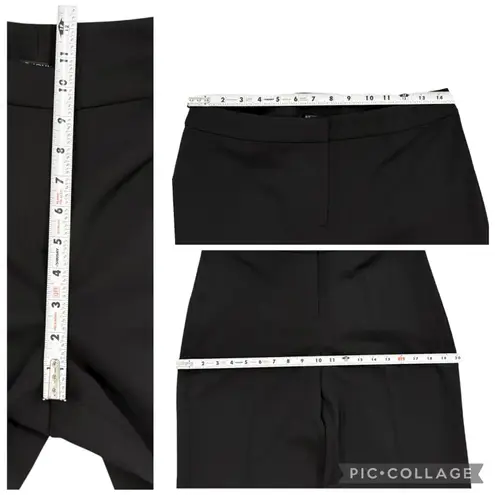 St. John Women's Size 6 Diana Straight Leg Crepe Marocain Black Pants Career