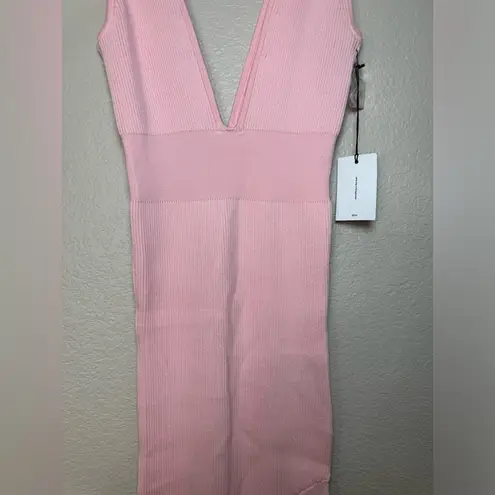 LPA Panya Ruffle Midi dress Pink size Small New with tags $260 Revolve