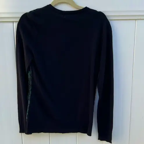 NEW York And Company Green And Black Button Down Sweater Size Medium NWT
