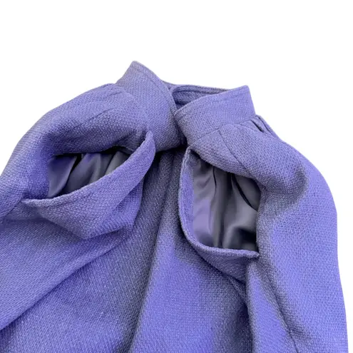 Burberry Brit Woven‎ Short Skirt Womens 6 Blue Pockets Gold Zipper Quiet Luxury