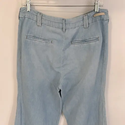 Pilcro and the Letterpress Light Wash Wide Leg Jeans