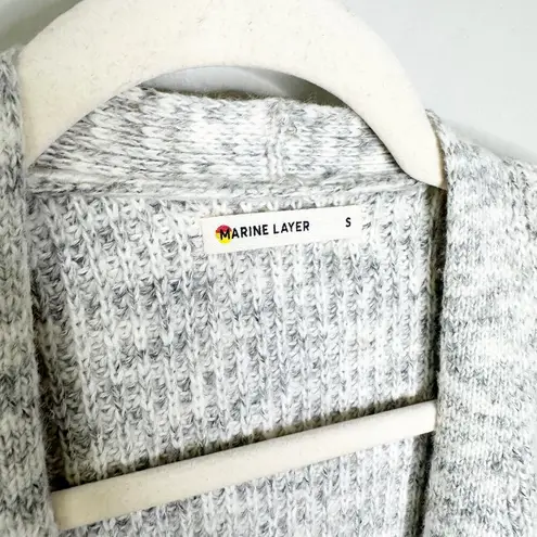 Marine layer Womens Cabin Cardigan Oversized Chunky Knit Open Front Gray Size S