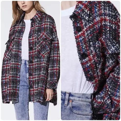 IRO Elmer Plaid Tweed Jacket Black Multi