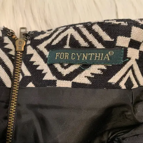 For Cynthia Cynthia Rowley Pencil Skirt Black Aztec