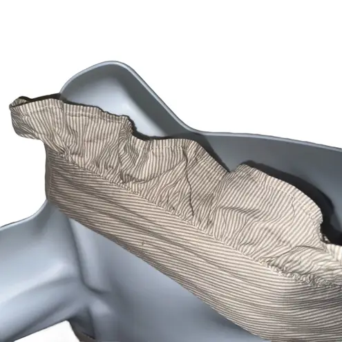 HAYDEN LOS ANGELES Ruffle Strap Wide Leg Pin Striped Cotton Jumpsuit EUC Small Tan