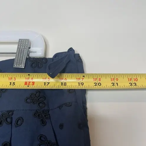 NWT Hatch Renata Maternity Shorts Navy Blue Floral Eyelet Size 3 L/XL