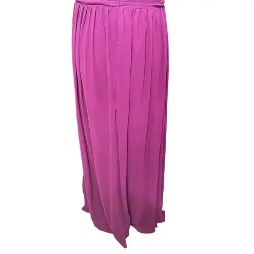 Love by Design Georgette Maxi Dress Plunge V Neck Sleeveless Purple W Large NWT