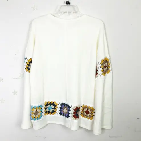 Love Riche LOVERICH Loose fit crochet detail sweater