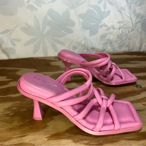 Circus by Sam Edelman SAVANNA pink Strappy extra cushion sandal kitten heel 7