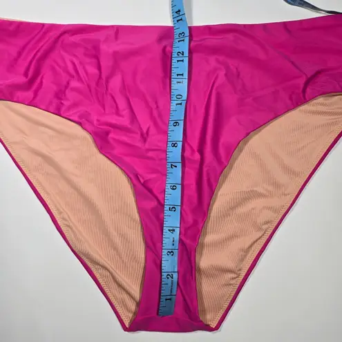 J.Crew  High-rise bikini bottom in‎ Radiant Fuchsia 2X NWT