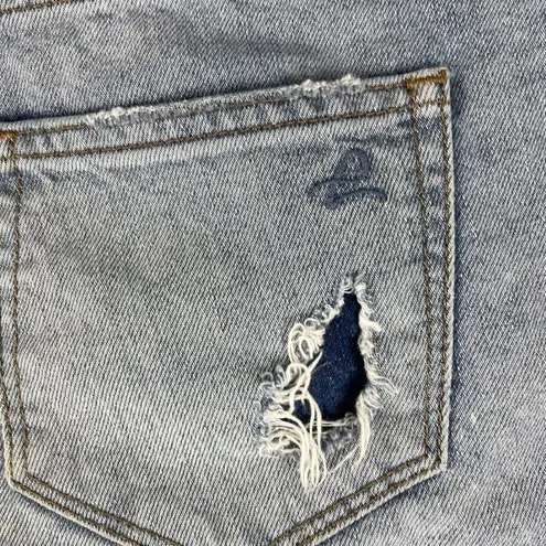 DL1961 Women's Karlie Boyfriend Jeans Shorts Blue Distressed Denim Size 24
