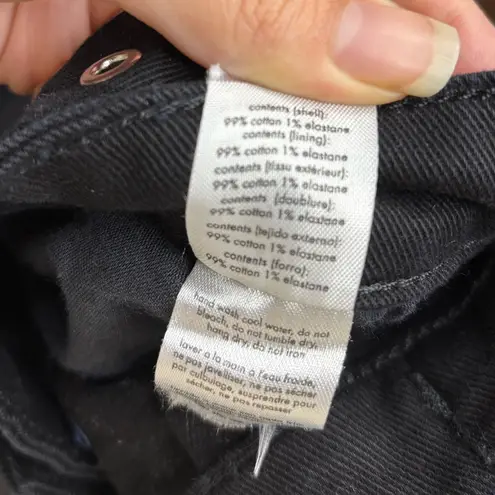 We Wore What Black Utility Straight Leg Cargo Pants Silver Hardware Size 28