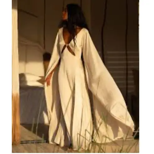 Cult Gaia 100% silk Shaine Gown in Quartz NEW