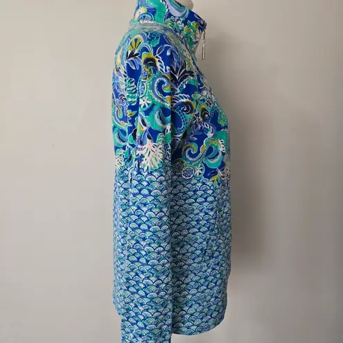 Lilly Pulitzer  Blue Grotto Sirens & Spirit Skipper UPF 50 Pullover Size Small