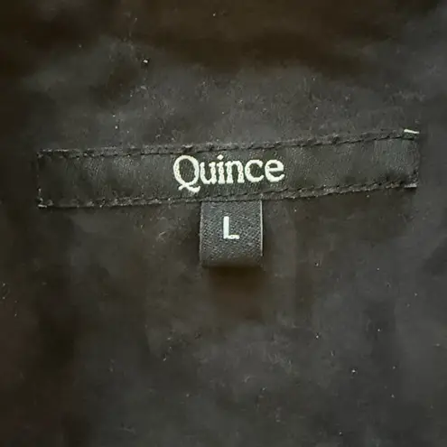 Quince  suede black jacket sz L