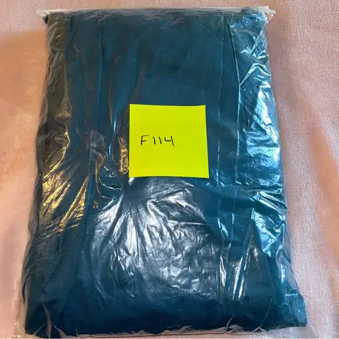 NWOT blue chiffon long sleeve appliqué sequins floral Mother of the Bride 14