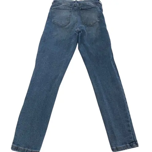 Rachel Roy Jeans Womens 6 Blue Distressed Skinny Stretch Denim Mid Rise 6/28