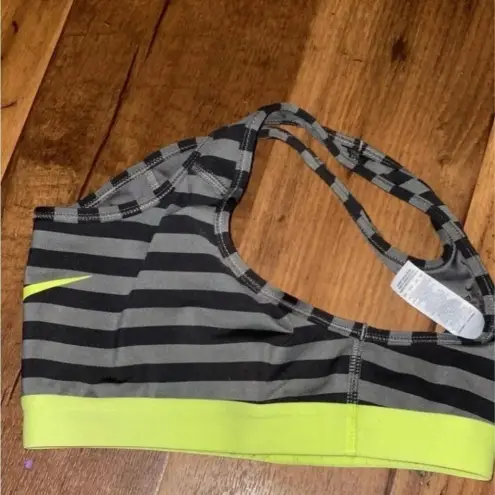 Nike  Women Athletic Stripe Dri-fit Gray Sports Bra Size XS