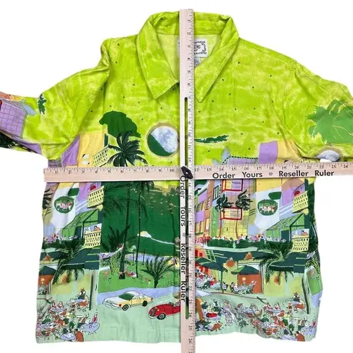 Tantrums Women's Scenic Lightweight Jacket Size L Multicolor Spring Casual Art Green Size L