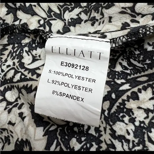 Elliatt Autonomy Black & White Print Cowl Neck Backless Party Maxi Dress Formal