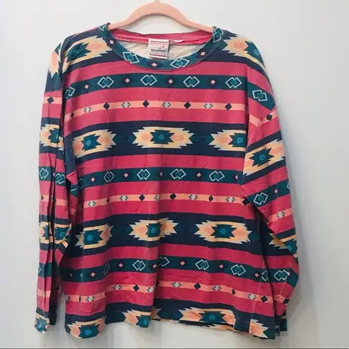 Vintage Nuovo Aztec Long Sleeve Crew size Med