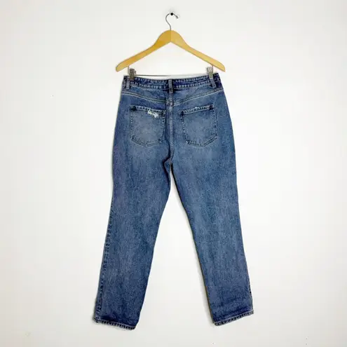 VERVET Super High Rise Hidden Button Fly Straight Jeans – Size 30 Blue