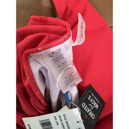 Bleu Rod Beattie NWT Scarlet Red Twister One Piece Deep V Swimsuit Womens Sz 22W