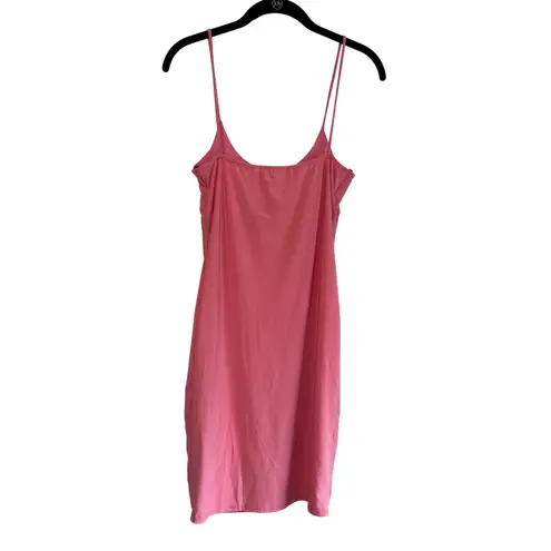 21 Saints Pink Bodycon Dress Ruched Mini Spaghetti Strap Party Medium