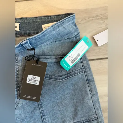 Studio Blue Cece Super High Rise Patch Pocket Crop Wide Leg Jean Blue 29 NWT