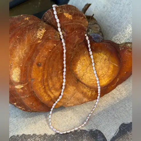 Brand new S925 baby freshwater pearls /Rice pearls necklace in White&Rose Color