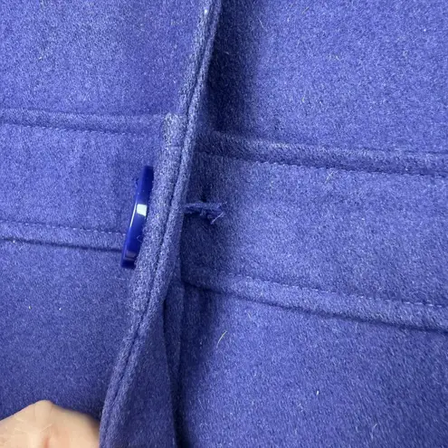 Tulle Coat Womens Large Purple Wool Blend Dress Button Front Lined Flap Pockets