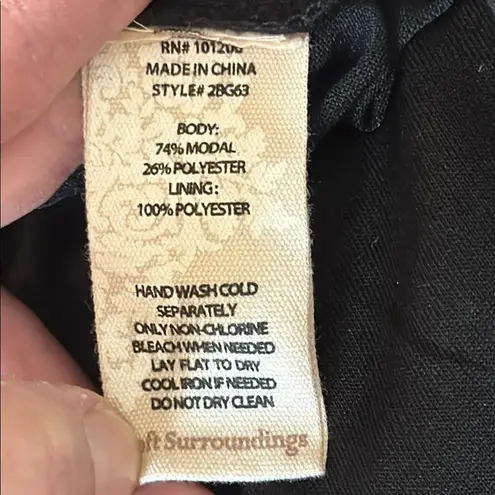 Soft Surroundings Black Sleeveless Maxi Gown Chest 19”